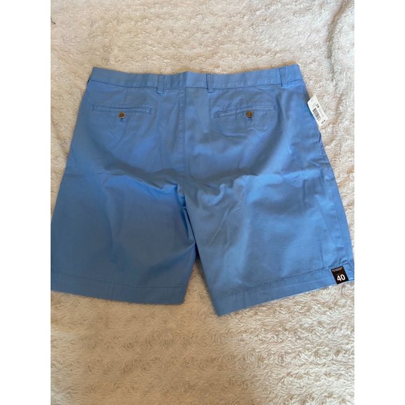 Round Tree & York Casuals Men’s Flat Front Classic Fit Blue Shorts Size 40 - Picture 2 of 8
